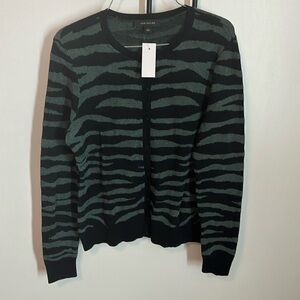 Ann Taylor cardigan - green and black - size M NWT